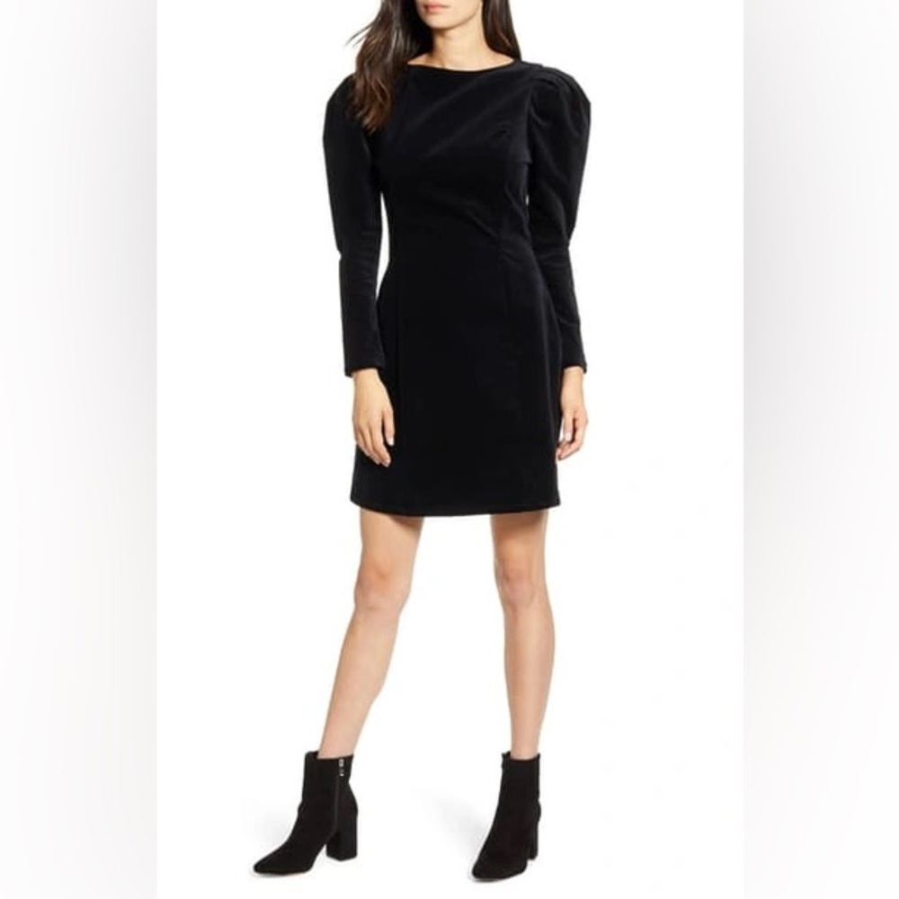 Adriano Goldschmeid NWT Walker Puff Long Sleeve Dress Mini Black Size Small‎